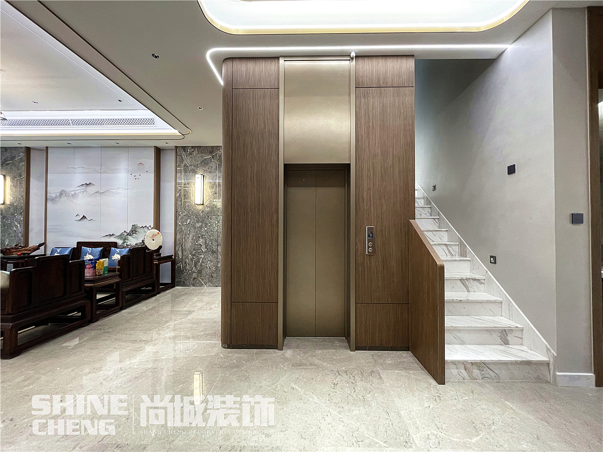 泰安西湖容郡小区600㎡新中式风格装修设计实景案例