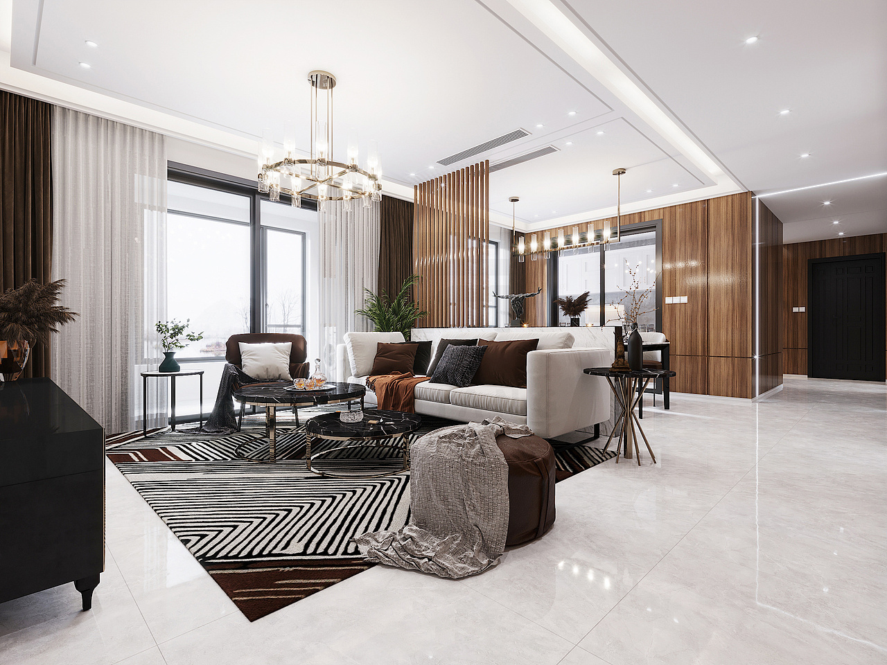 轻奢质感,温润治愈,这样的设计所拥有的暖调时尚气质