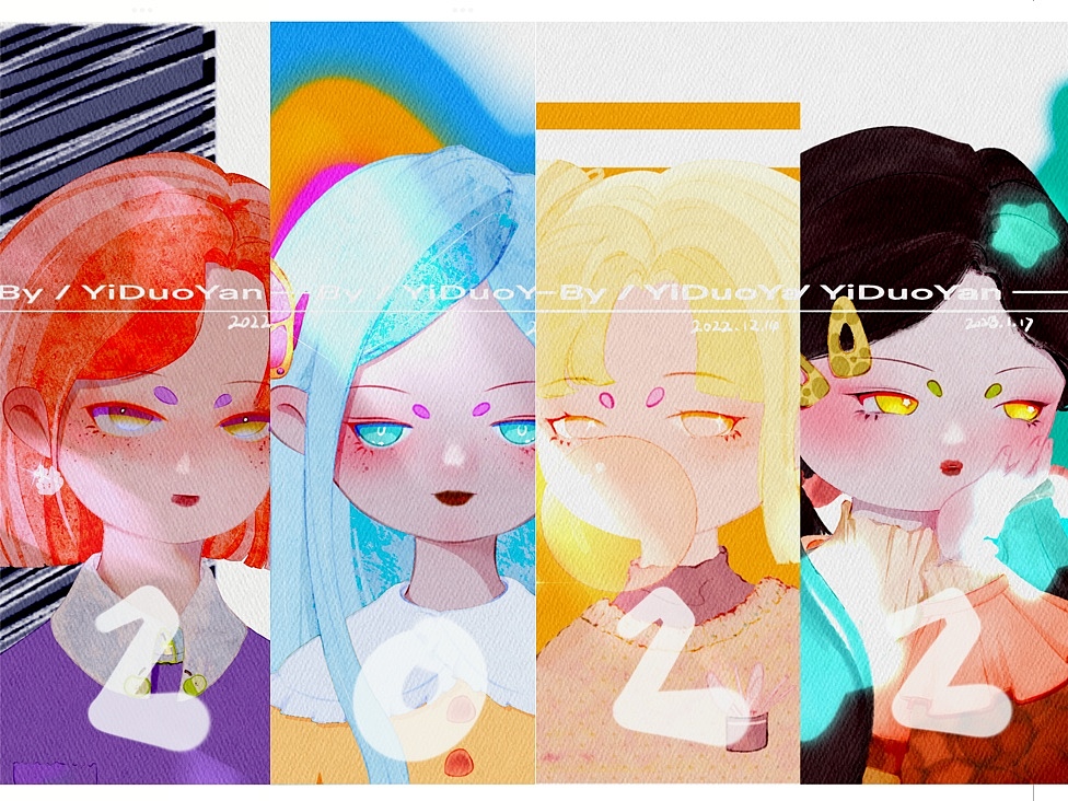 2022少女插畫系列合集（圖ZMzI4MTEyNzI0） - 創(chuàng)作習(xí)作 - 站酷設(shè)計(jì)師鹽柏原創(chuàng)素材 - 站酷ZCOOL