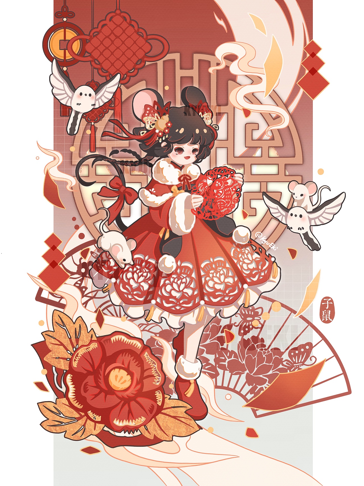 十二生肖插画系列（图ZMzE4NDkzNTgw） - 创作习作 - 站酷设计师KyuEki原创素材 - 站酷ZCOOL