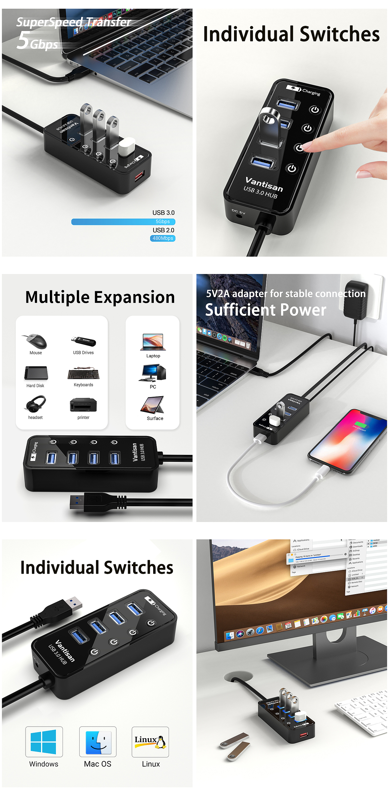 四口hub 亞馬遜主圖-A+（圖ZMzE2MDc2MjUy） - 電子產(chǎn)品 - 站酷設(shè)計(jì)師Z135826090原創(chuàng)素材 - 站酷ZCOOL