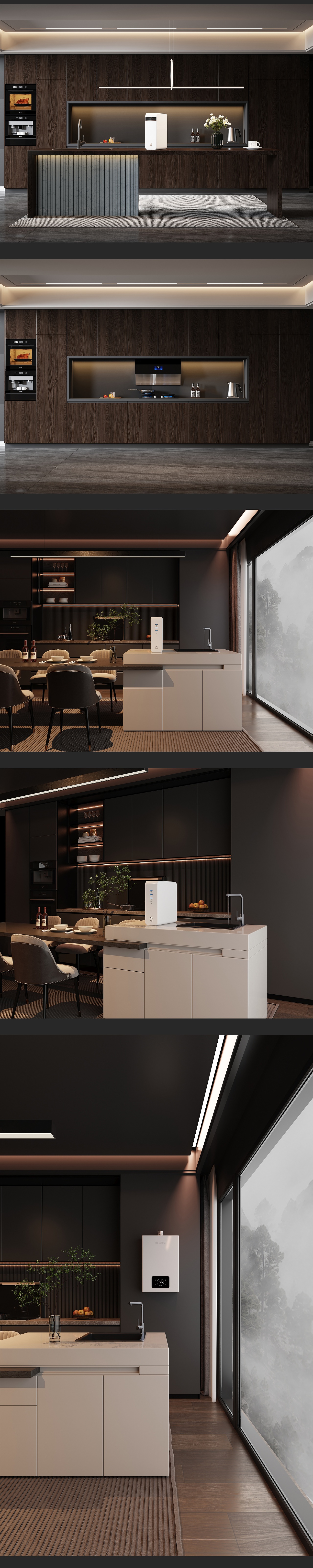 能率/沁园-烟机、灶具、热水器、净水器写实场景渲染（图ZMzY2MjEwNTU2） - 场景 - 站酷设计师叽哩不咕噜原创素材 - 站酷ZCOOL