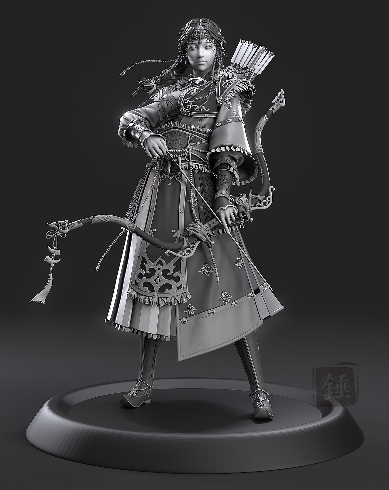 弓箭手 美型女角色___沈同学作品（图ZMzYyNDI0MTM2） - 人物/生物 - 站酷设计师B站_CG马锤锤原创素材 - 站酷ZCOOL