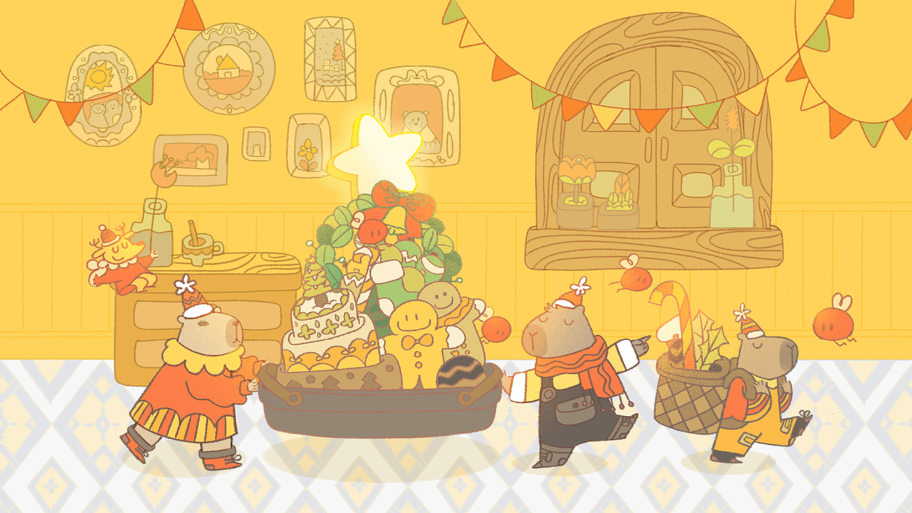 【插画】上海久光中心圣诞美陈前期插画设计