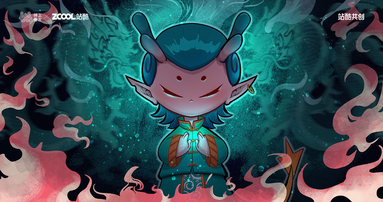 上古神SHOW|龙小青（图ZMzUyMTY2MzI4） - IP形象 - 站酷设计师歪斯外原创素材 - 站酷ZCOOL