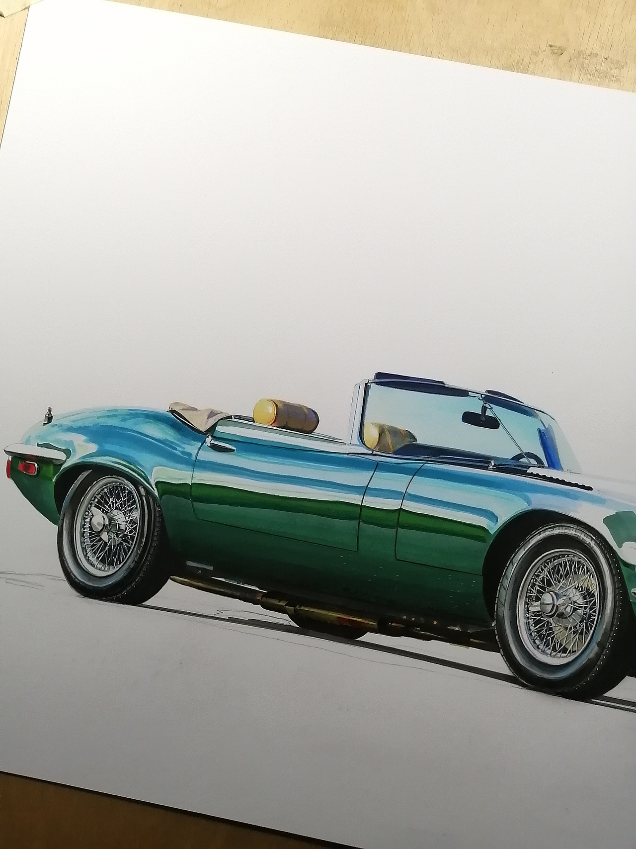 马克笔汽车手绘 捷豹 E-type（图ZMzMwOTEwMzcy） - 艺术插画 - 站酷设计师xyikai吉原创素材 - 站酷ZCOOL