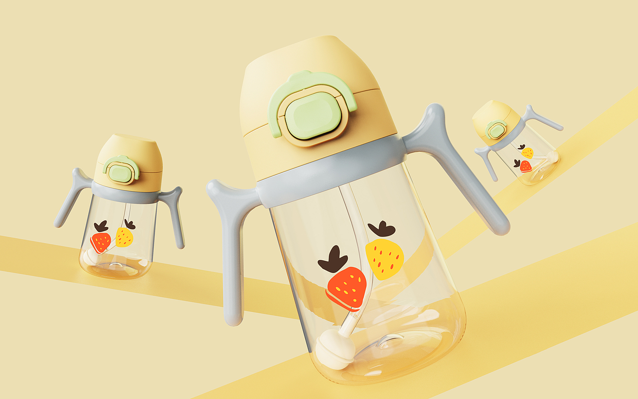 加思幼品-BABYCARE水杯设计（图ZMzE4MTM4ODk2） - 生活用品 - 站酷设计师加思幼品原创素材 - 站酷ZCOOL