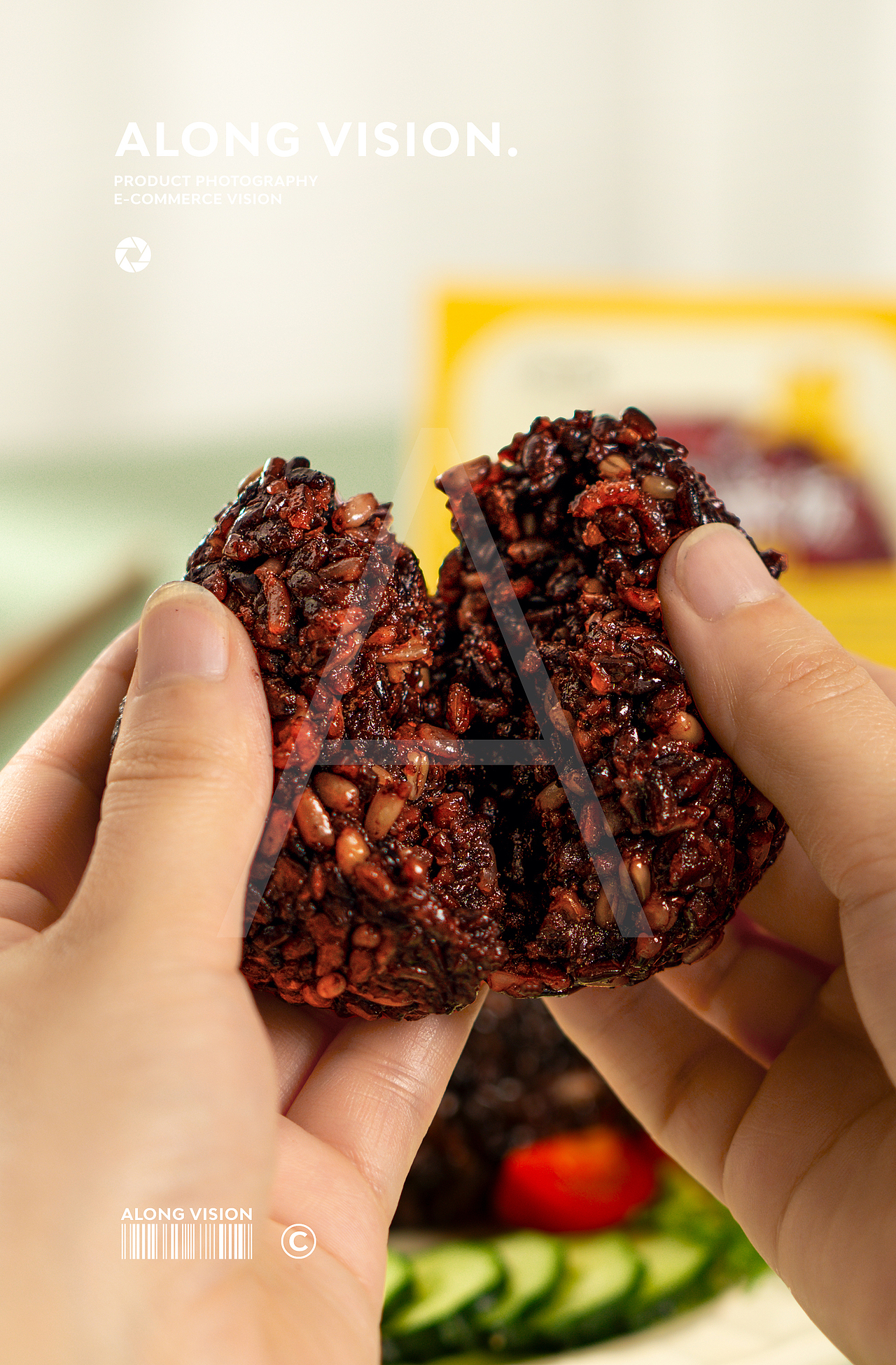 七色糙米饭团、粗粮代餐拍摄