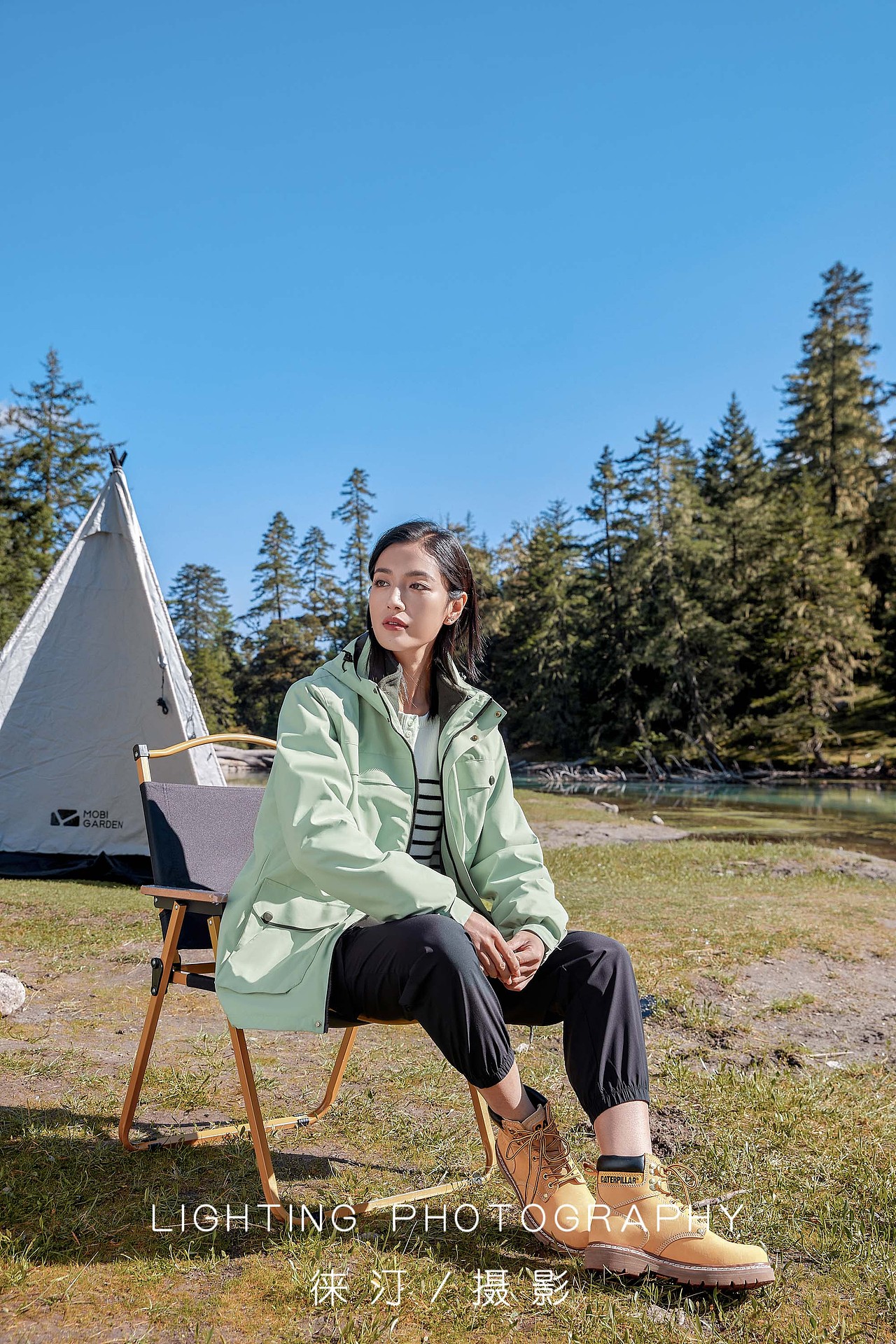 冲锋衣拍摄,户外服装摄影,川西拍摄,露营拍摄