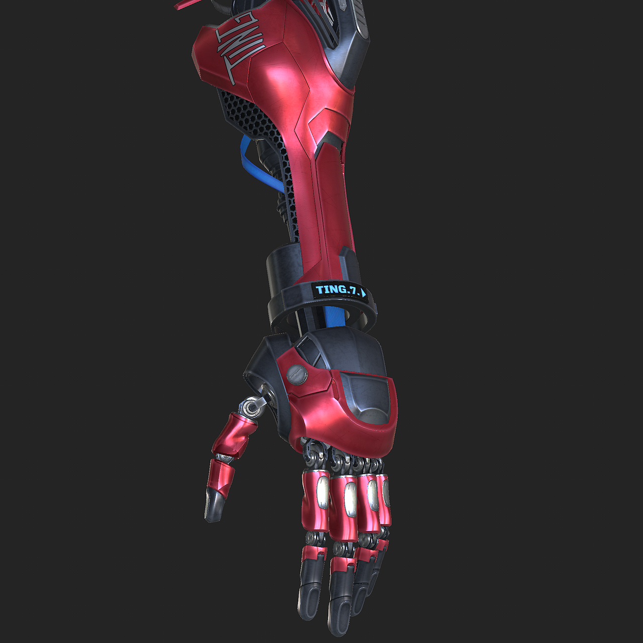 红色机械臂的赛博女孩（图ZMzY5OTAyMzA0） - 人物/生物 - 站酷设计师夏昌琪原创素材 - 站酷ZCOOL