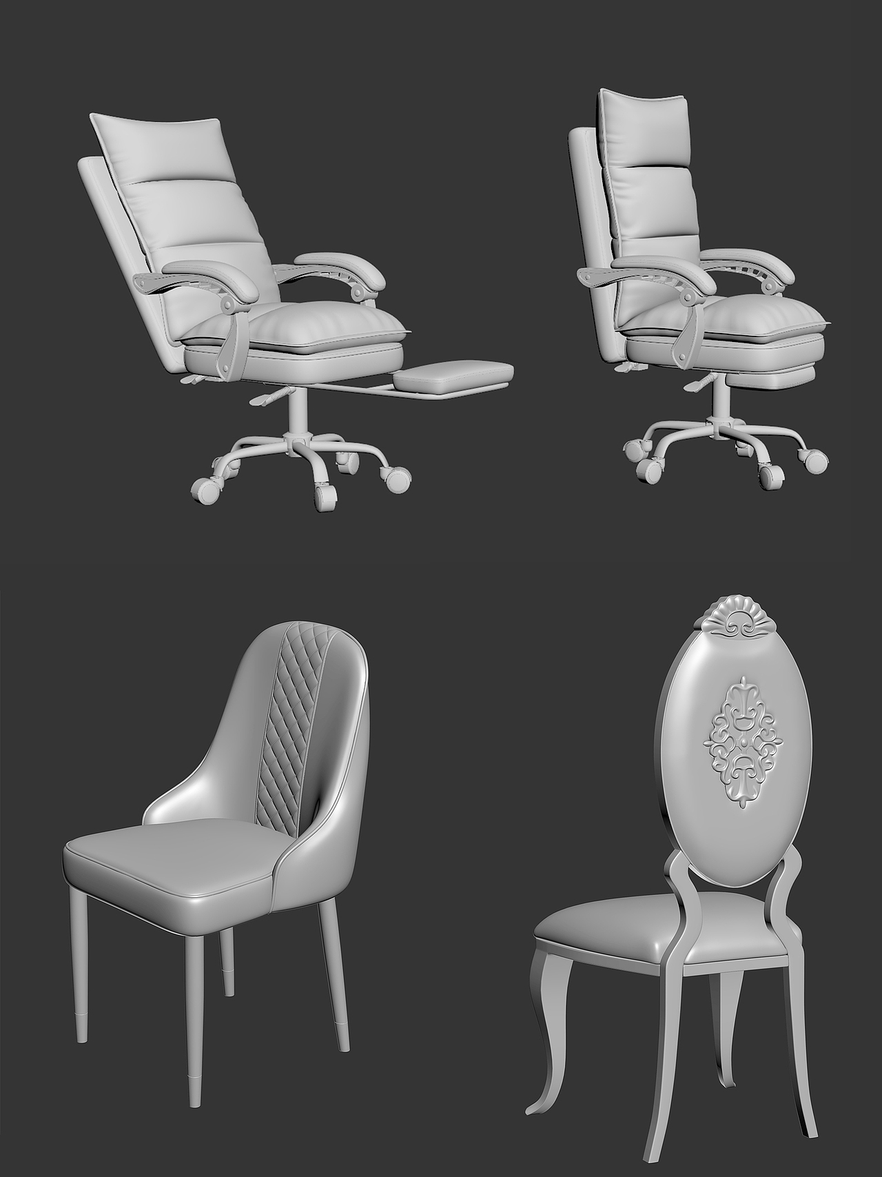 家具椅子3D建模（图ZMzYxNjY2MzAw） - 产品 - 站酷设计师小坤BOBO原创素材 - 站酷ZCOOL