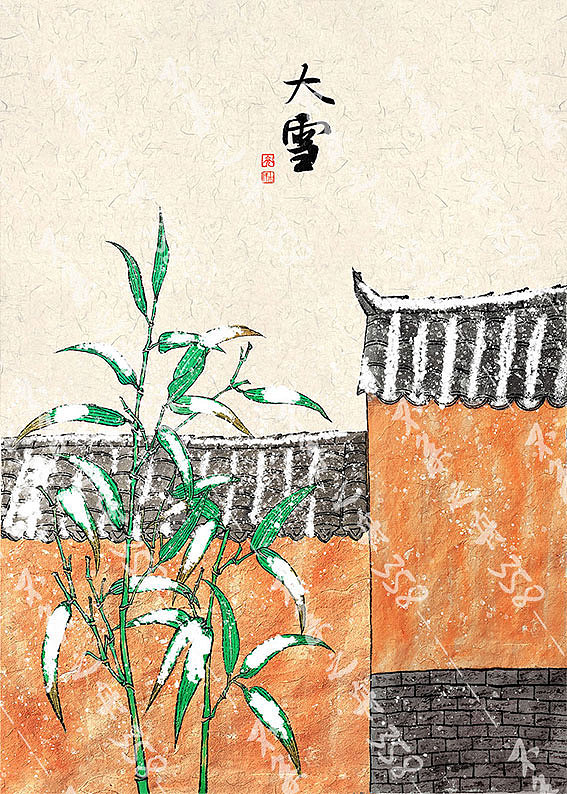 二十四节气--冬季篇（图ZMzAwMDU4NTA4） - 商业插画 - 站酷设计师夜不白358原创素材 - 站酷ZCOOL