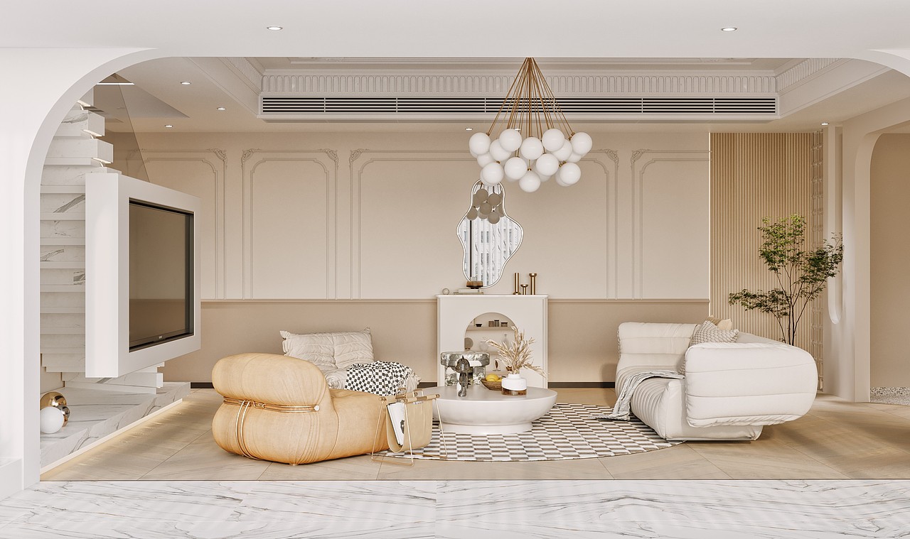 暖色系的奶油网红风（图ZMzIzMDM3MTg0） - 家装设计 - 站酷设计师就叫我奕凡原创素材 - 站酷ZCOOL