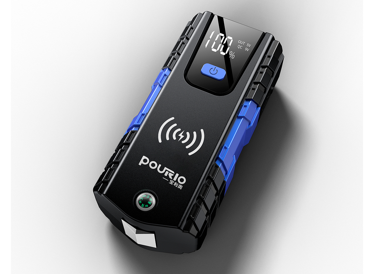 【产品渲染】汽车应急启动电源