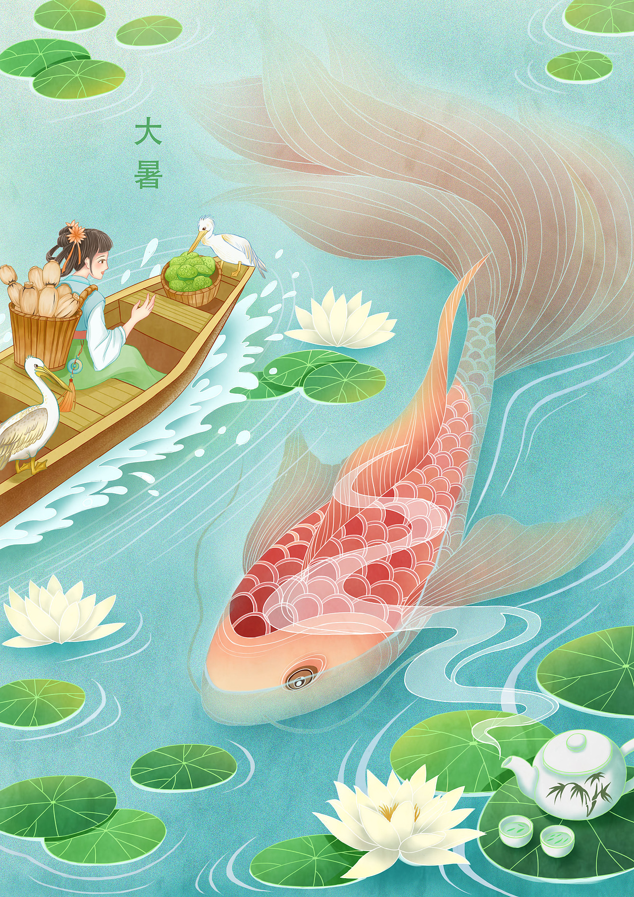 夏秋节气（图ZMzE1Mzg0NDg0） - 创作习作 - 站酷设计师书羽white原创素材 - 站酷ZCOOL