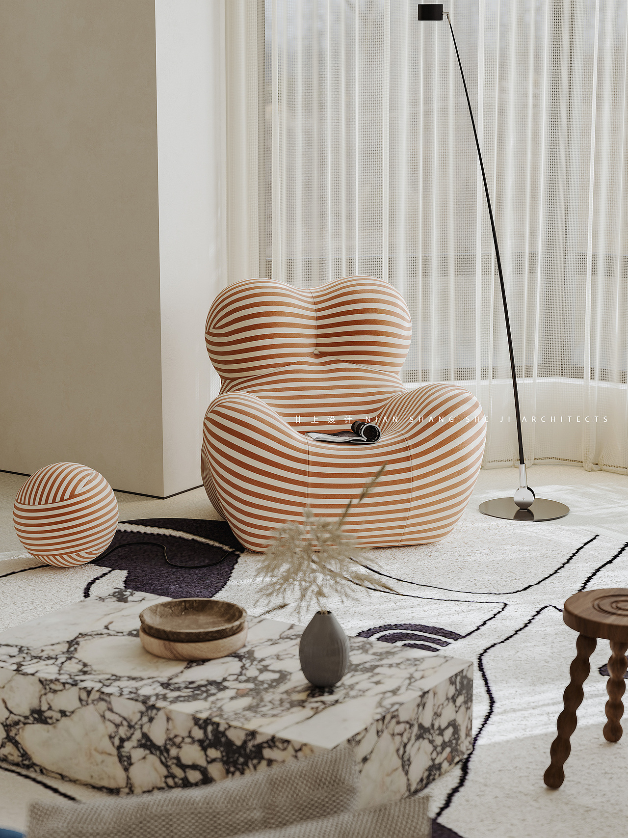 廿上设计 | 450㎡自建房,不被风格定义的家