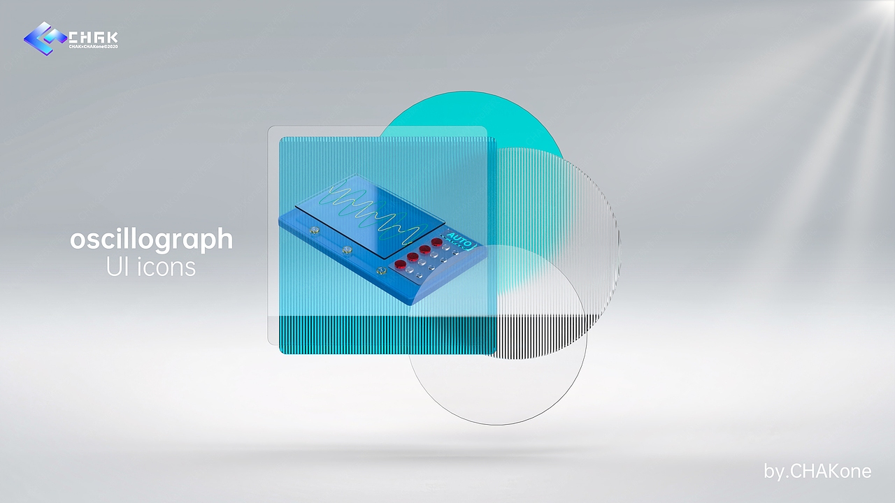 毛玻璃风格-示波器UI图标设计