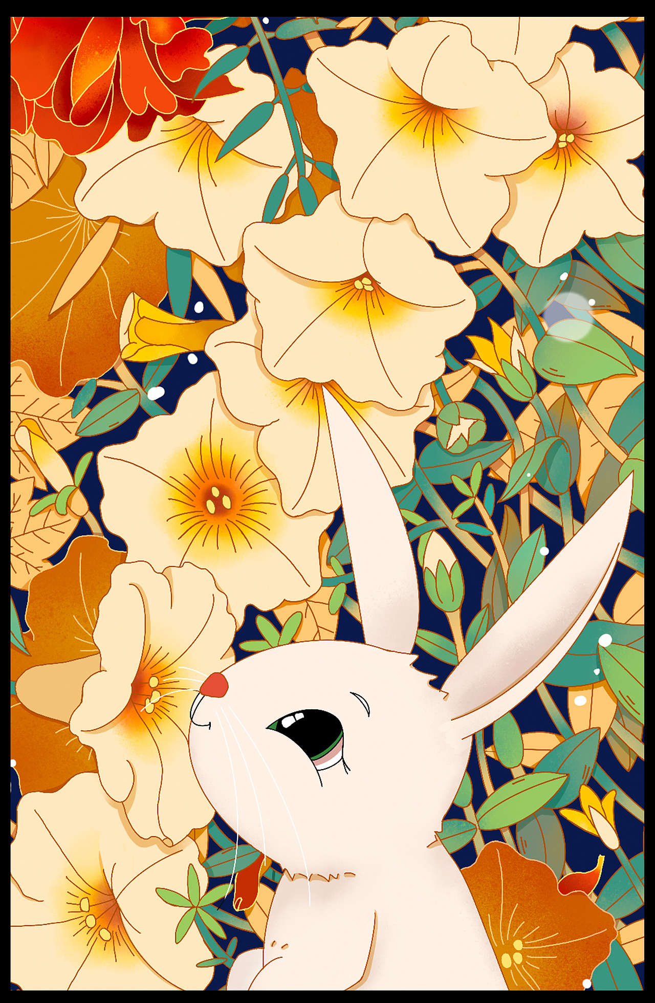 花丛中探出脑袋的小可爱（图ZMzI5NTI0OTQw） - 儿童插画 - 站酷设计师喵卜原创素材 - 站酷ZCOOL