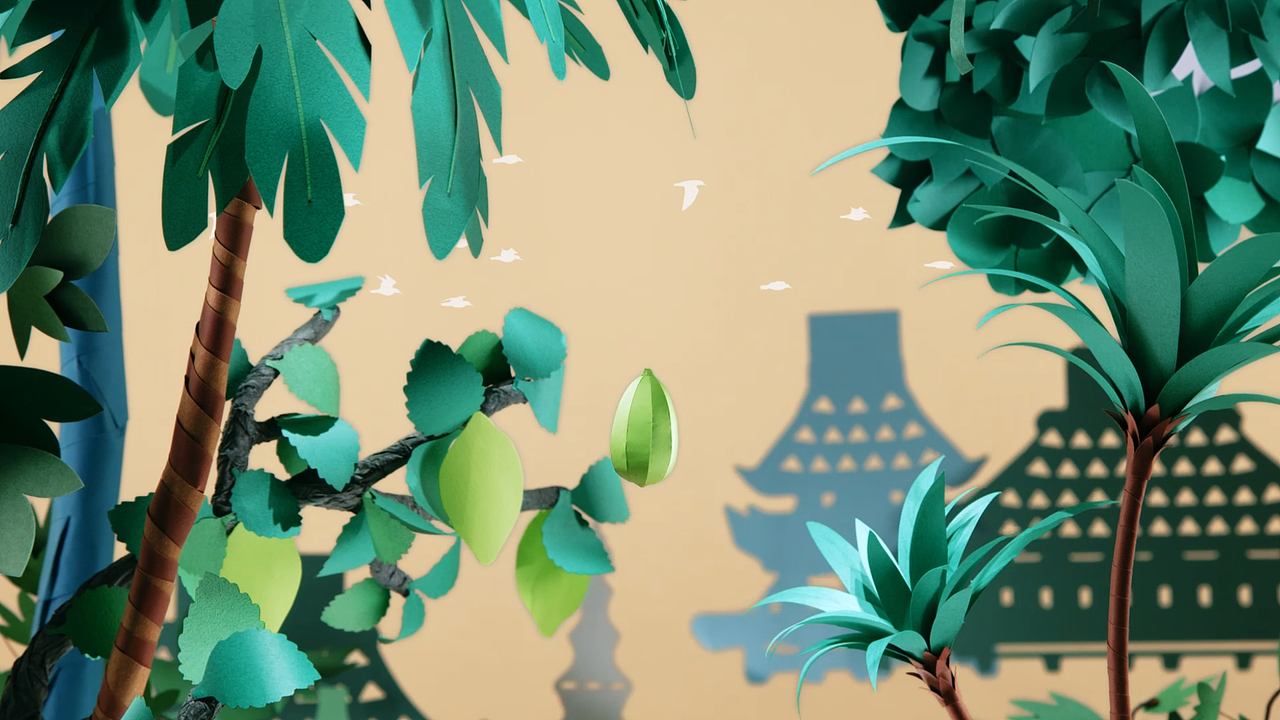 古茗剪纸定格动画:来一杯特立独香的「一颗香水柠」