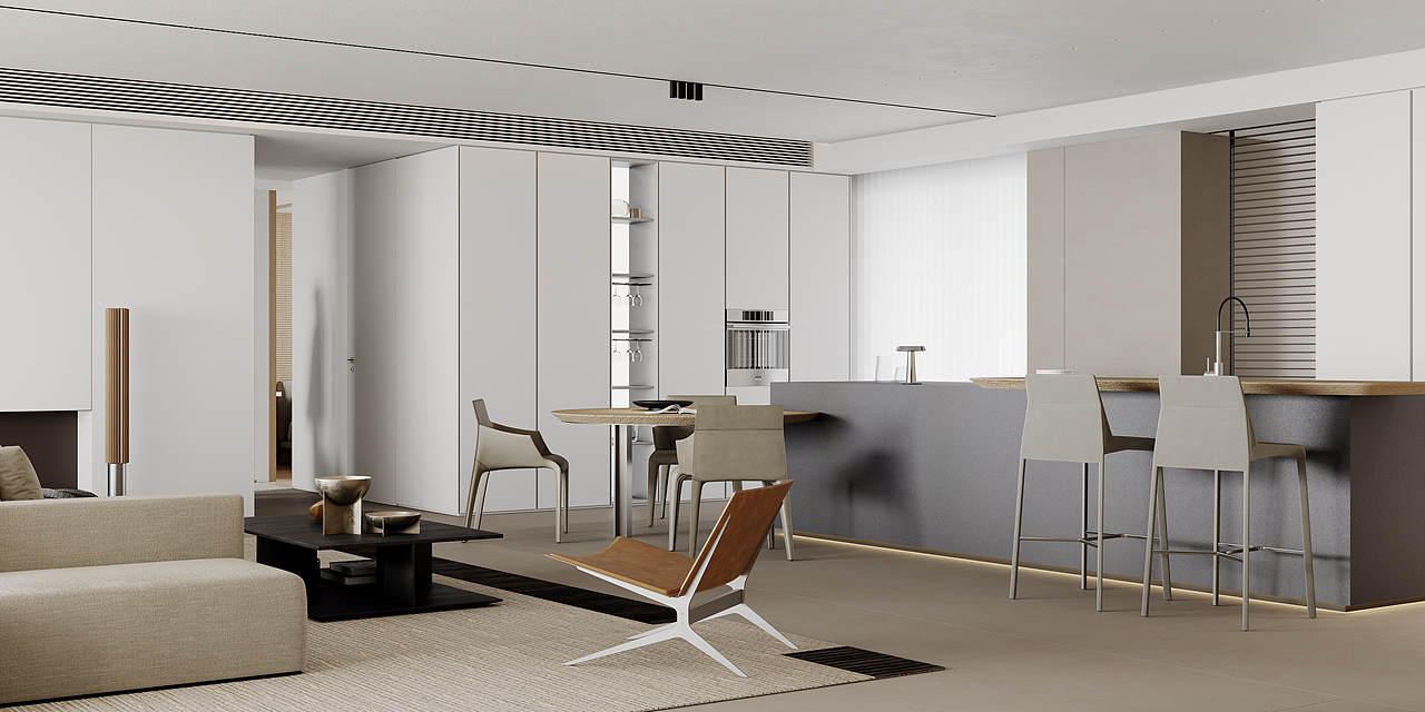 极简江景大平层（图ZMzMwMzAyNDU2） - 家装设计 - 站酷设计师苏沐CGI原创素材 - 站酷ZCOOL