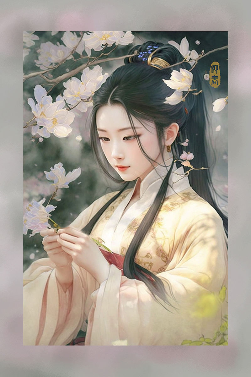 用Ai致敬经典——《红楼梦》金陵十二钗（图ZMzM4MDA3MjY4） - AI作品 - 站酷设计师靳思JS原创素材 - 站酷ZCOOL