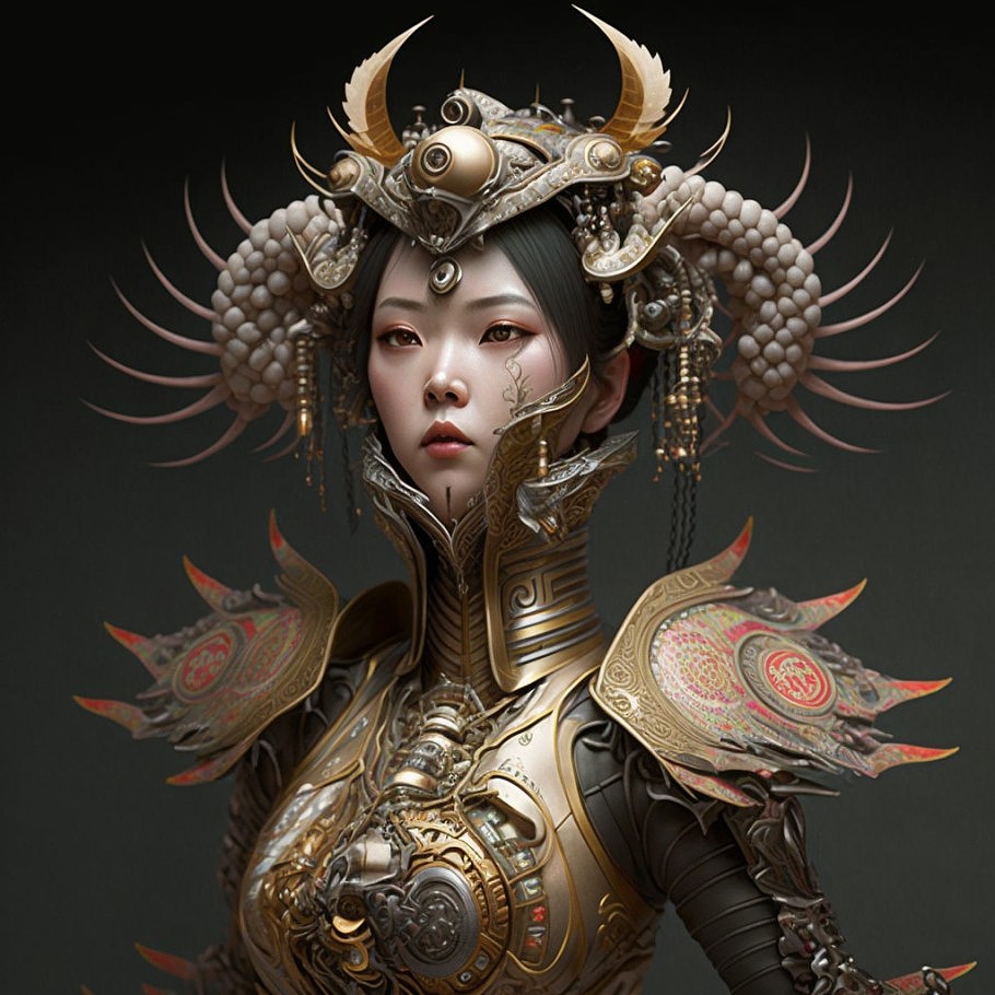 【MJ】：龙甲女（图ZMzI2MTk0MjI4） - AI作品 - 站酷设计师xingceng2号原创素材 - 站酷ZCOOL