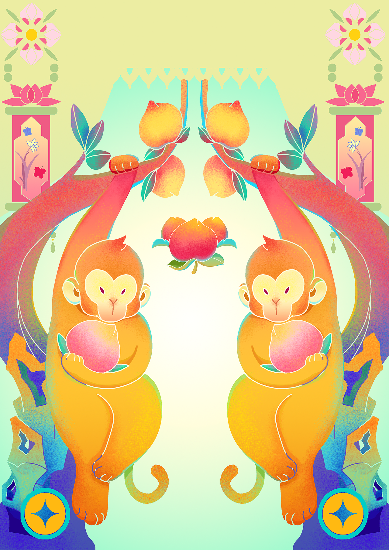 十二生肖原创插画