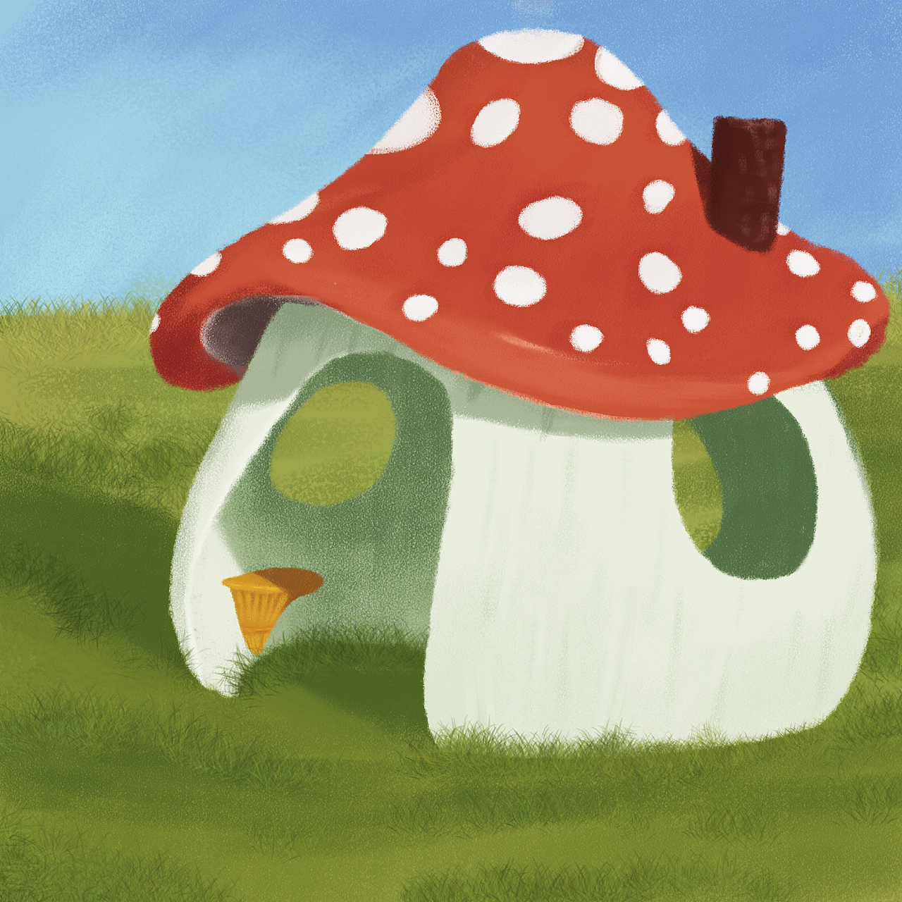 打卡第一天丨小小蘑菇屋（图ZMzMxMjMxMjk2） - 商业插画 - 站酷设计师Mona_杉菜豆花原创素材 - 站酷ZCOOL