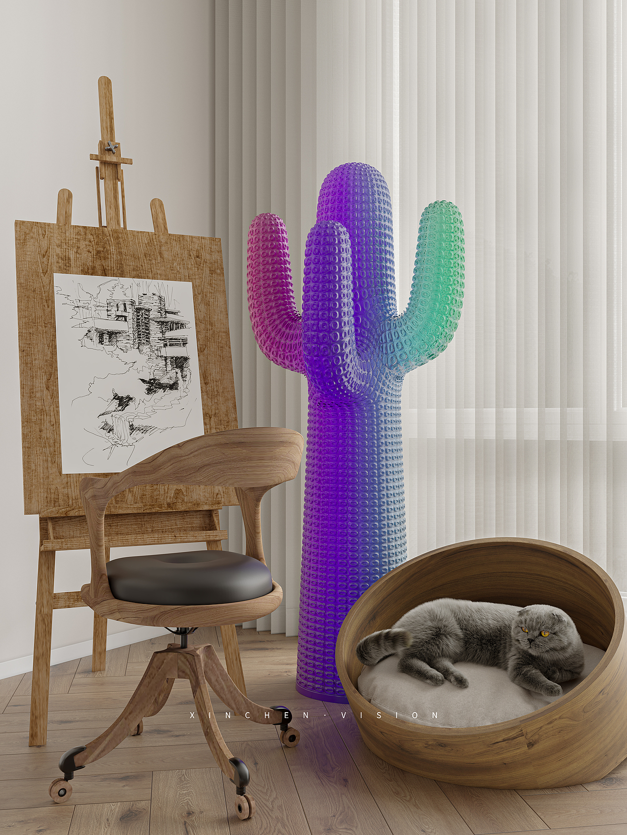 现代客餐厅（图ZMzE3MTUxODk2） - 家装设计 - 站酷设计师XINCHENvision原创素材 - 站酷ZCOOL