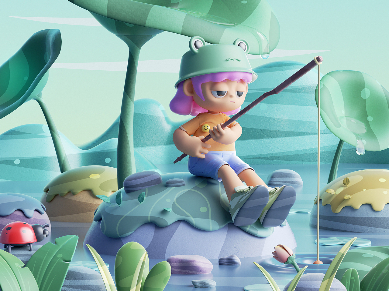ip形象设计｜咸鱼MM（图ZMzA2MTMyNjY0） - IP形象 - 站酷设计师锤锤_123原创素材 - 站酷ZCOOL