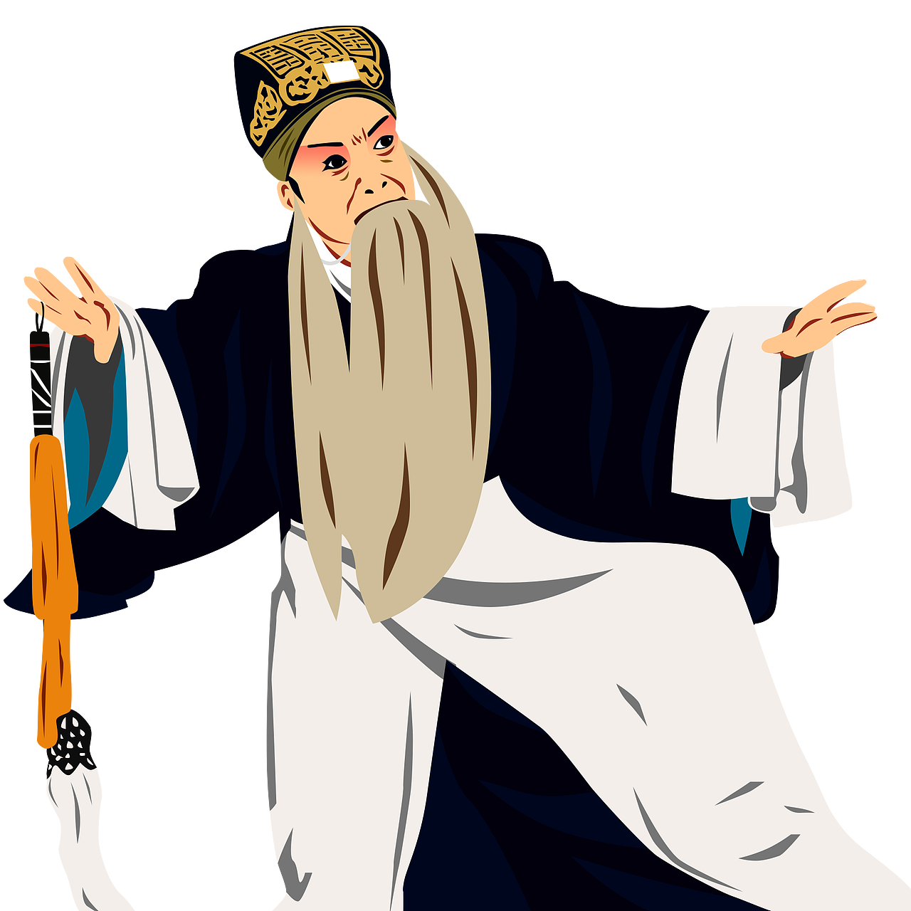 秦腔戏曲插画——葫芦峪(诸葛亮)