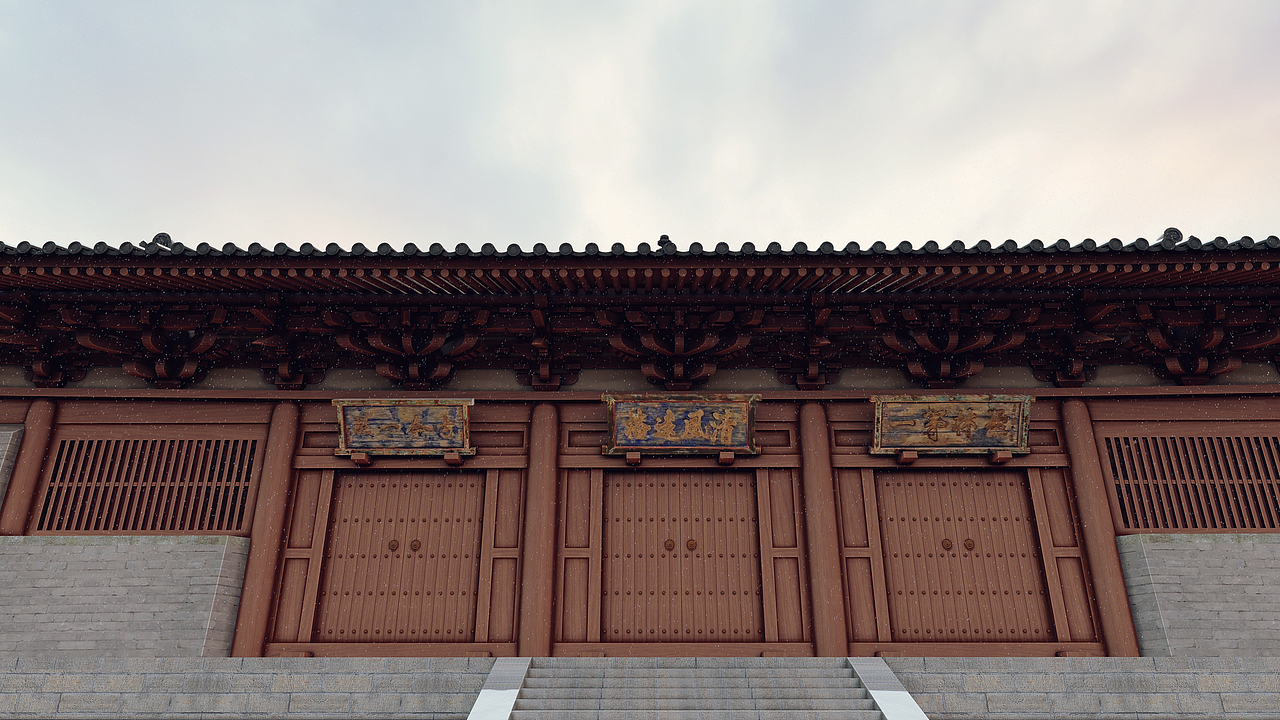 佛光寺复原模型