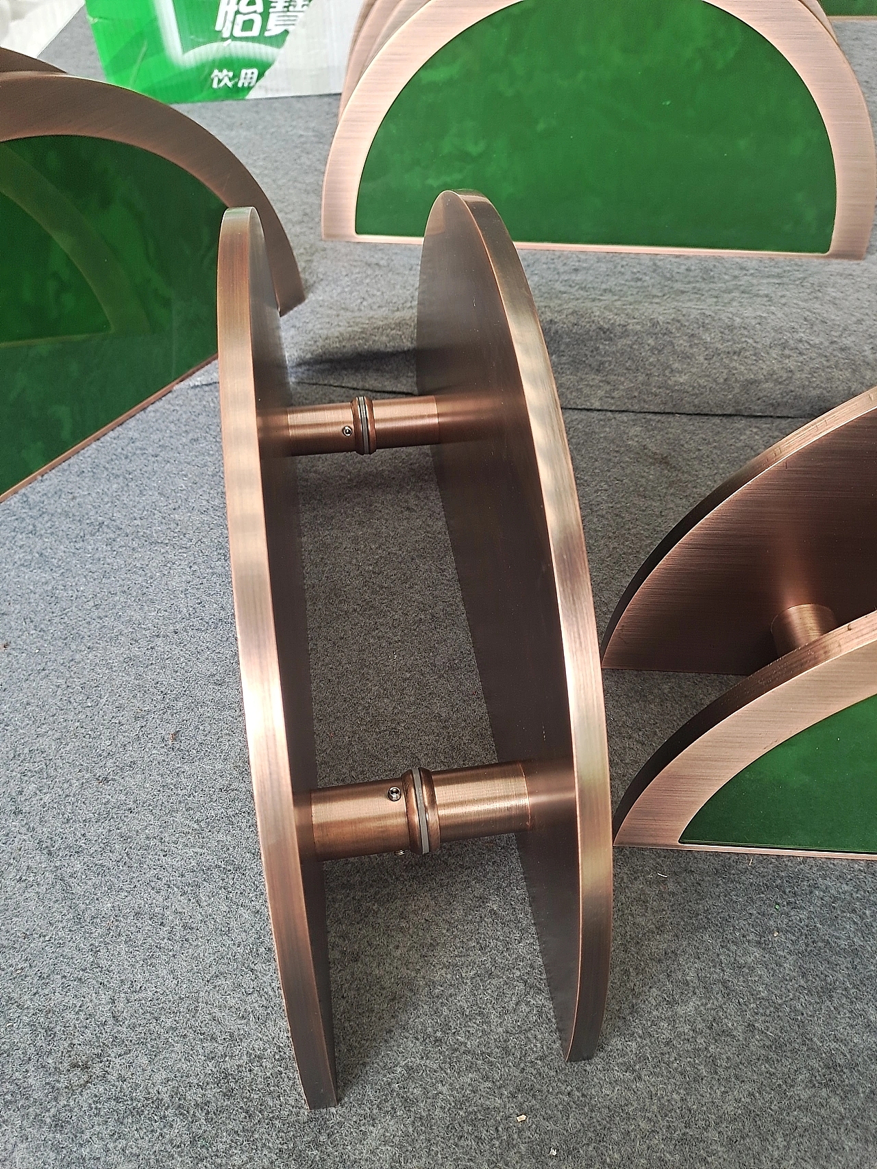 红古铜铝板圆形雕刻拉手仿古铜铜门铜拉手