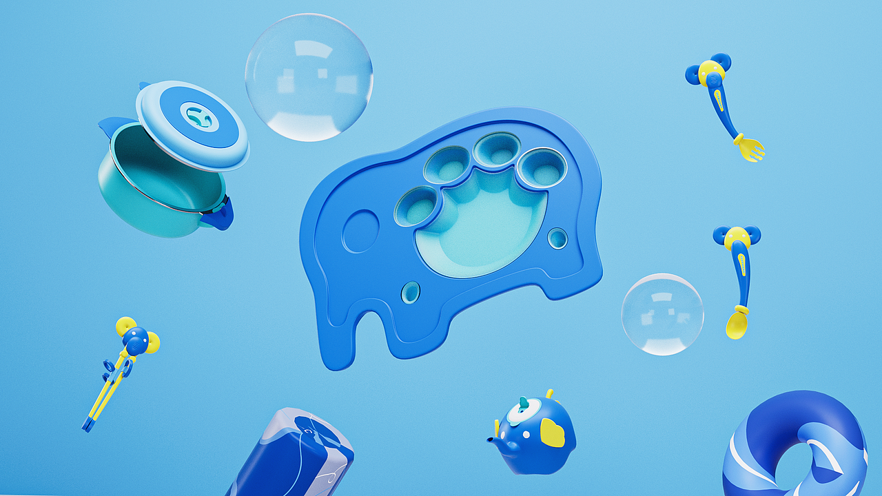 儿童餐具系列产品设计