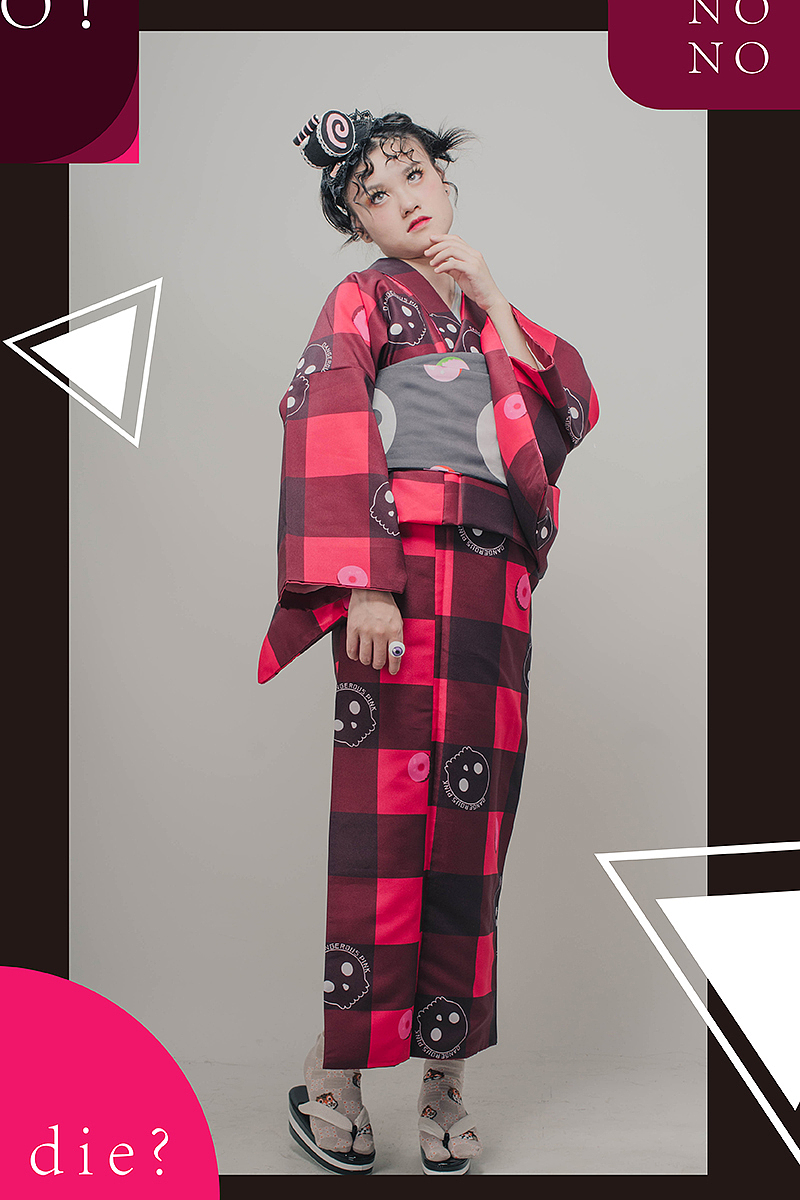 鸮球球2020万圣节小纹和服四件套设计