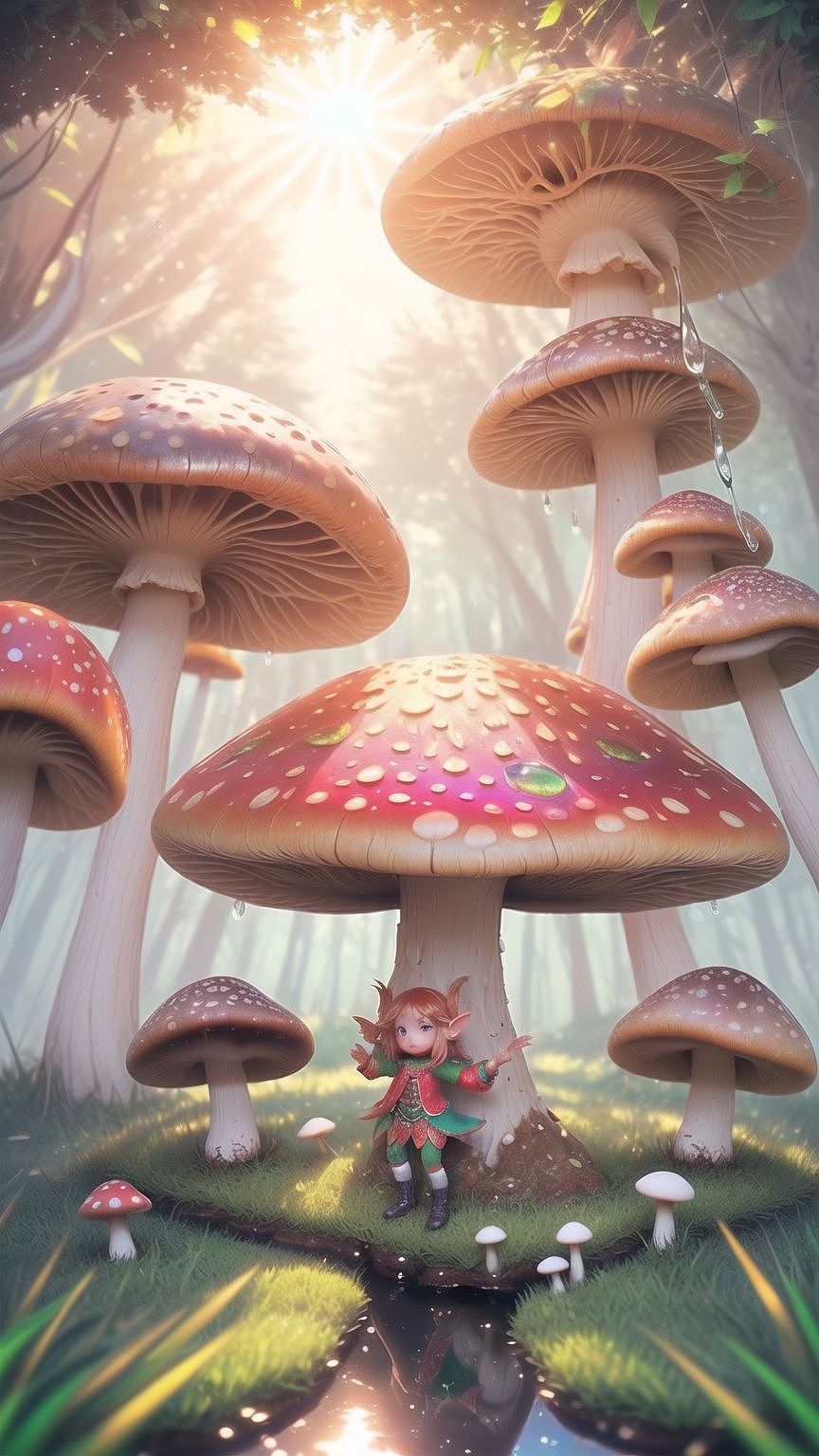 童話蘑菇（圖ZMzUwMTQ1ODE2） - AI作品 - 站酷設(shè)計師伸長脖子呼吸的貓原創(chuàng)素材 - 站酷ZCOOL