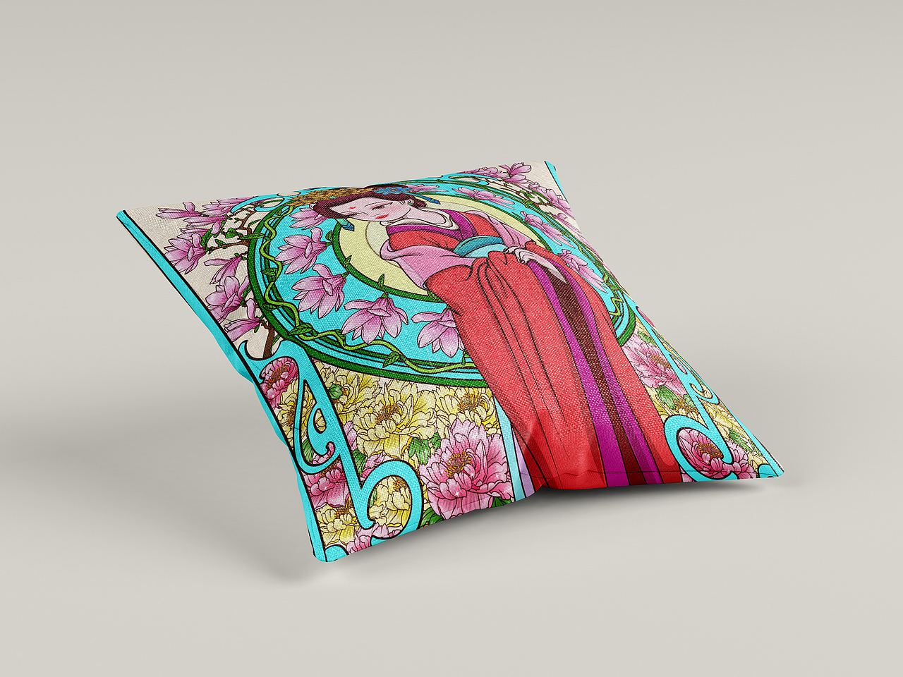 穆夏风古代美人（图ZMjk4OTQ1OTA4） - 艺术插画 - 站酷设计师小設绘原创素材 - 站酷ZCOOL