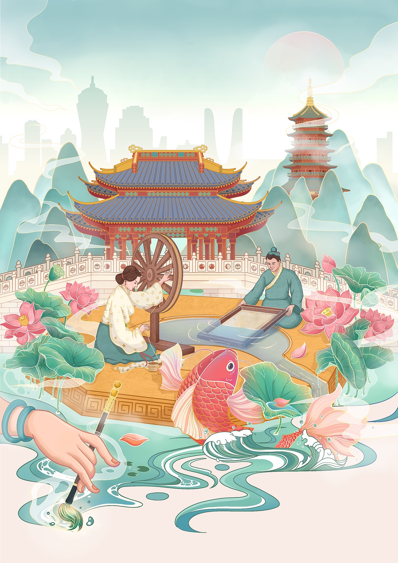 插画比赛#宋韵迹忆#文创设计大赛（图ZMjk3ODc5OTM2） - 商业插画 - 站酷设计师插画师Lee原创素材 - 站酷ZCOOL