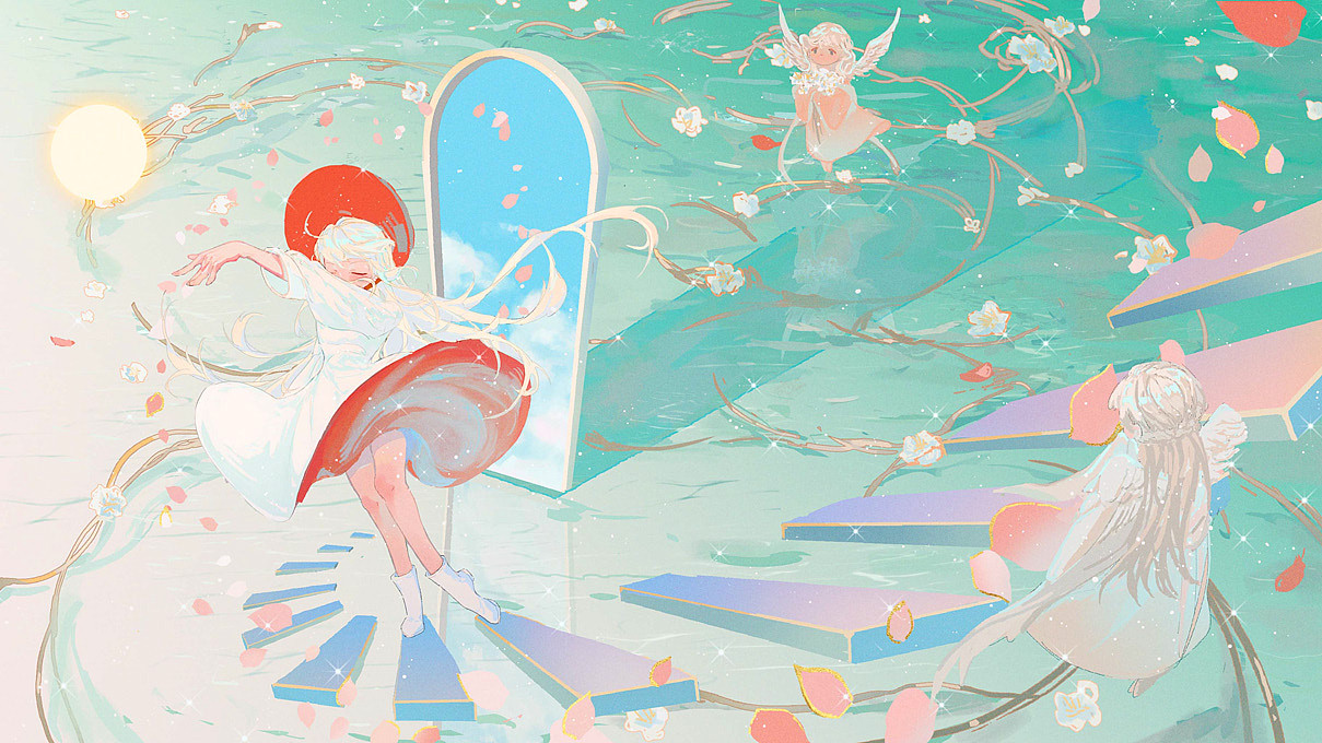 任意门：花漾（图ZMzA0NzI4MTI4） - 儿童插画 - 站酷设计师不跳电小狗导导原创素材 - 站酷ZCOOL