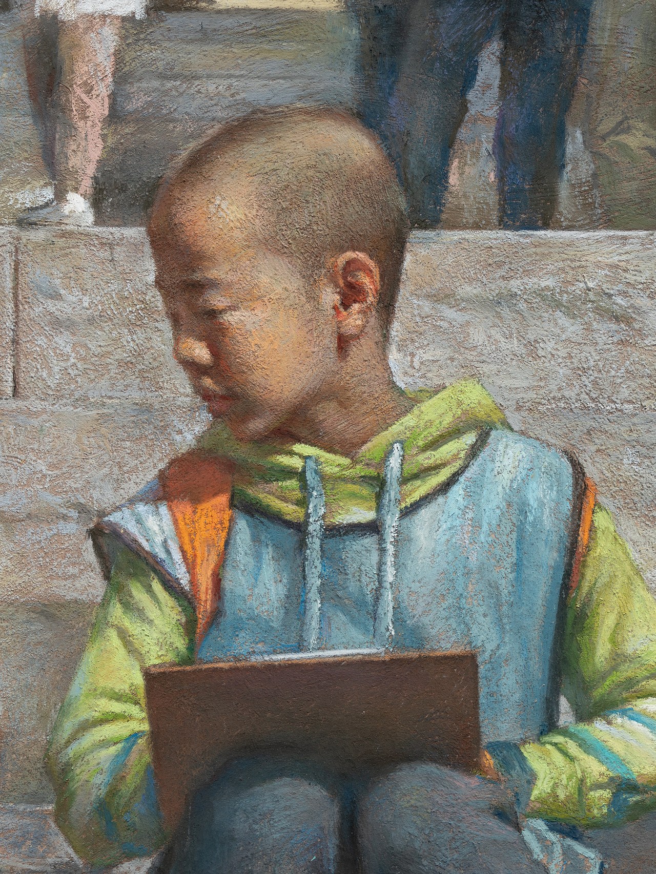 色粉画《写生课》