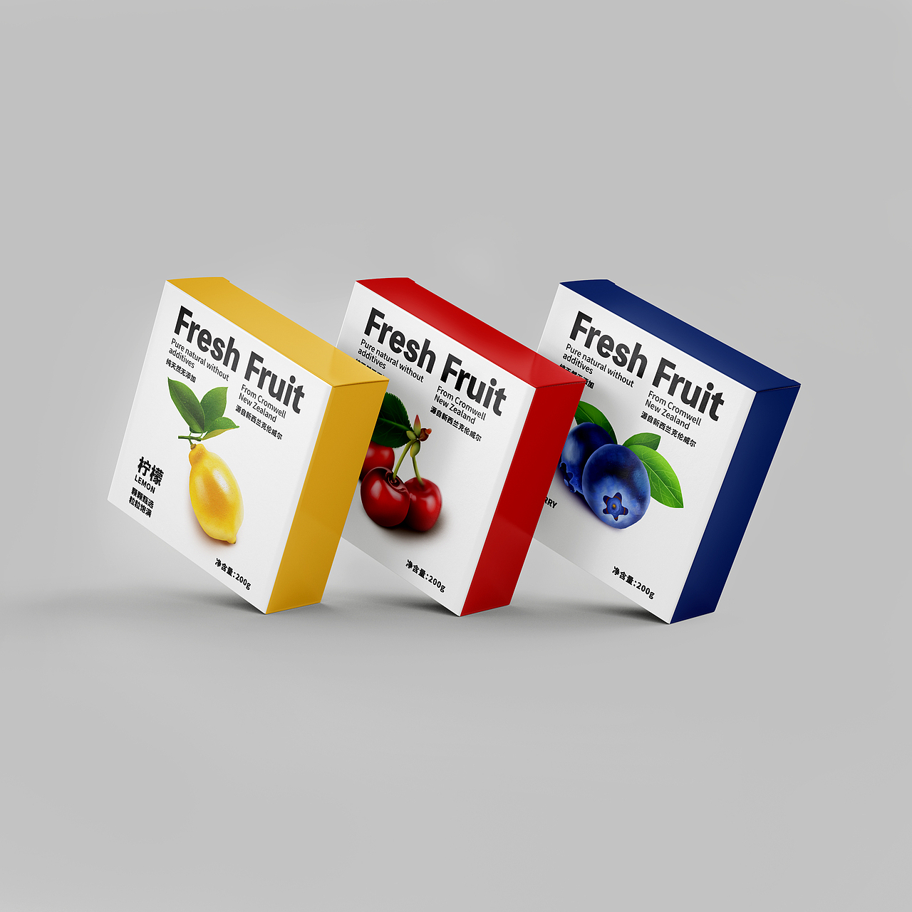 品牌包装|水果系列包装设计插画农产品创意包装