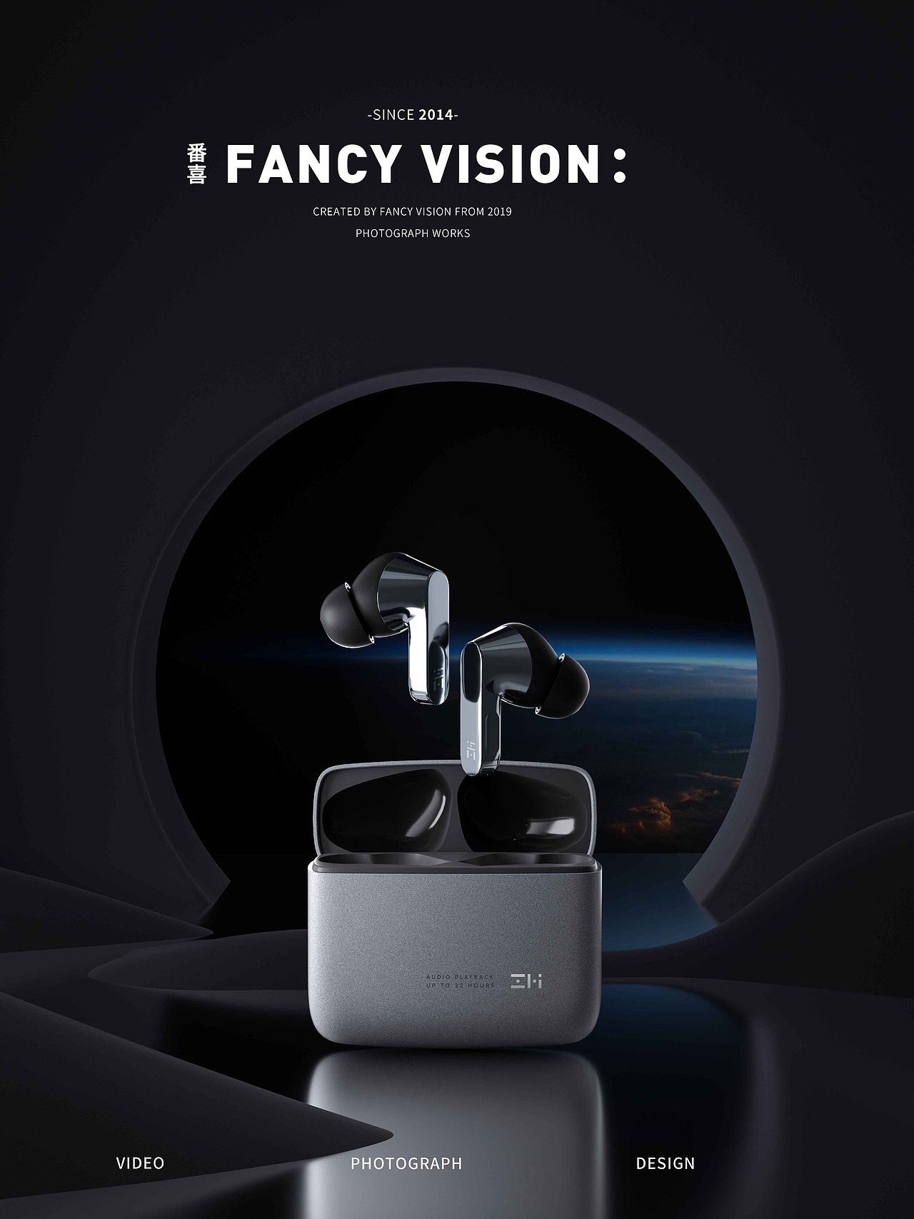 平面拍摄 渲染｜紫米TW200降噪蓝牙耳机（图ZMzQyNDcyNzQw） - 产品摄影 - 站酷设计师上进焦糖布丁原创素材 - 站酷ZCOOL