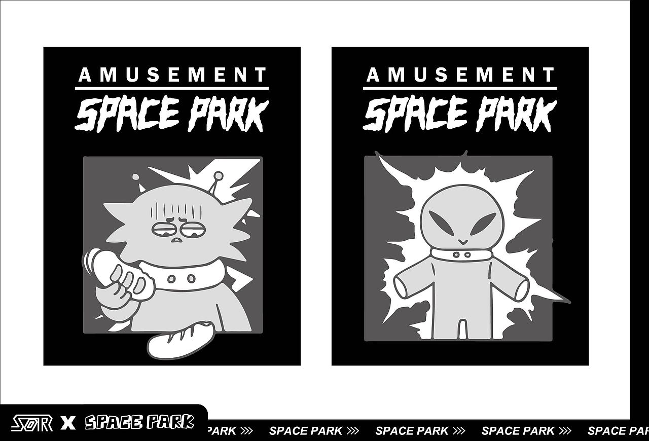 SPACE PARK-品牌插画案例分享（图ZMzA0MDgwMDg0） - 新锐潮流插画 - 站酷设计师鲨鲨鲨鲨鲨鲨原创素材 - 站酷ZCOOL