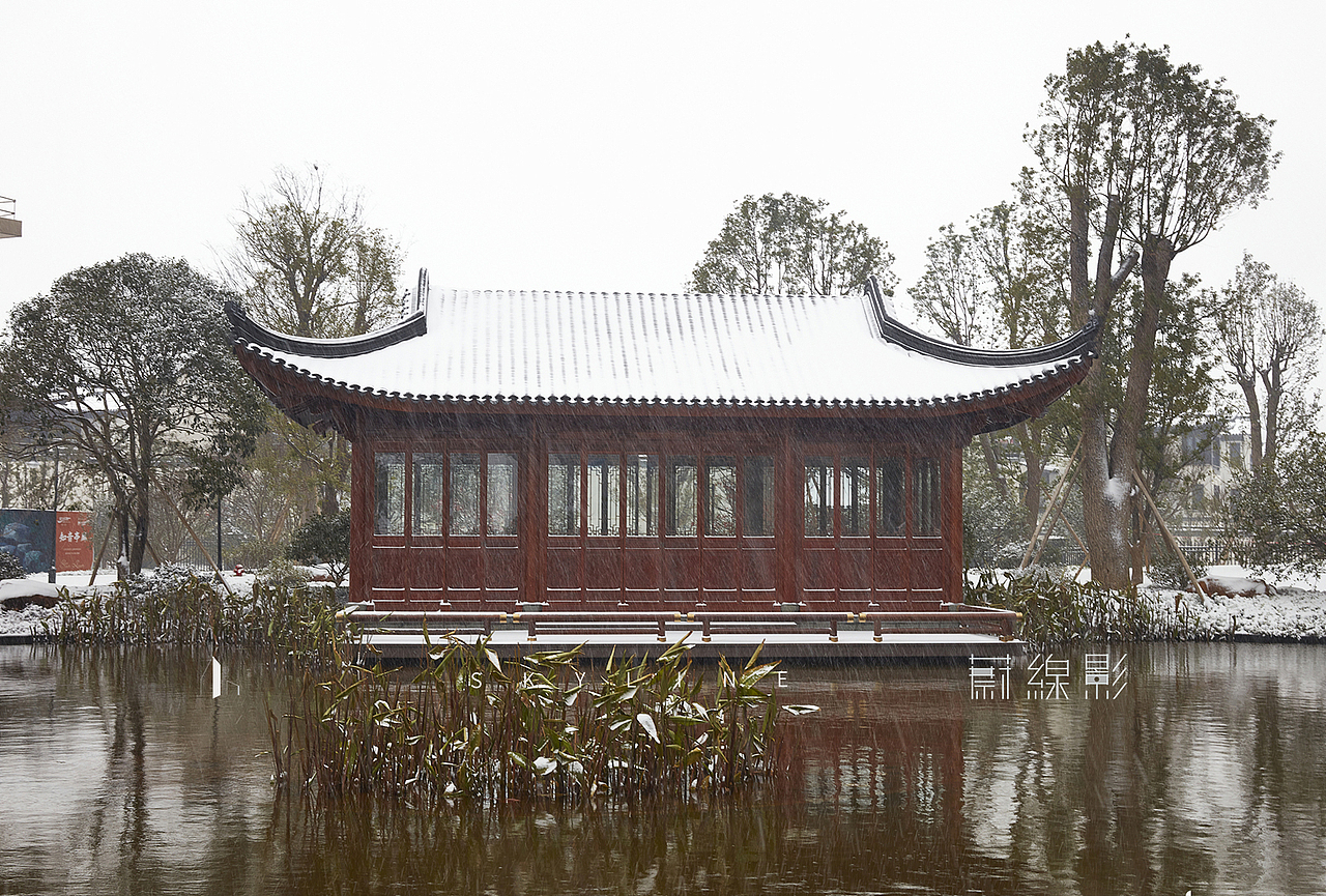 园林拍摄|建筑地产商业摄影|美成仙境的长沙星河湾雪景