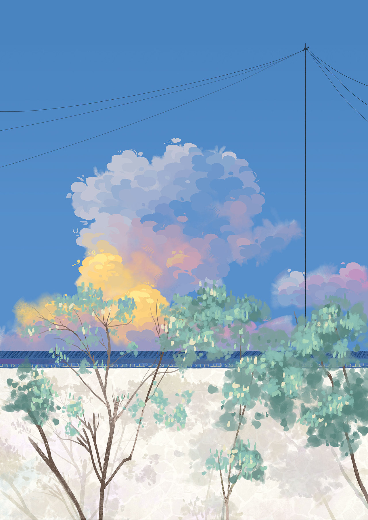 云端漫步（图ZMzU5NjM0NTI0） - 艺术插画 - 站酷设计师酸奶酪cos原创素材 - 站酷ZCOOL