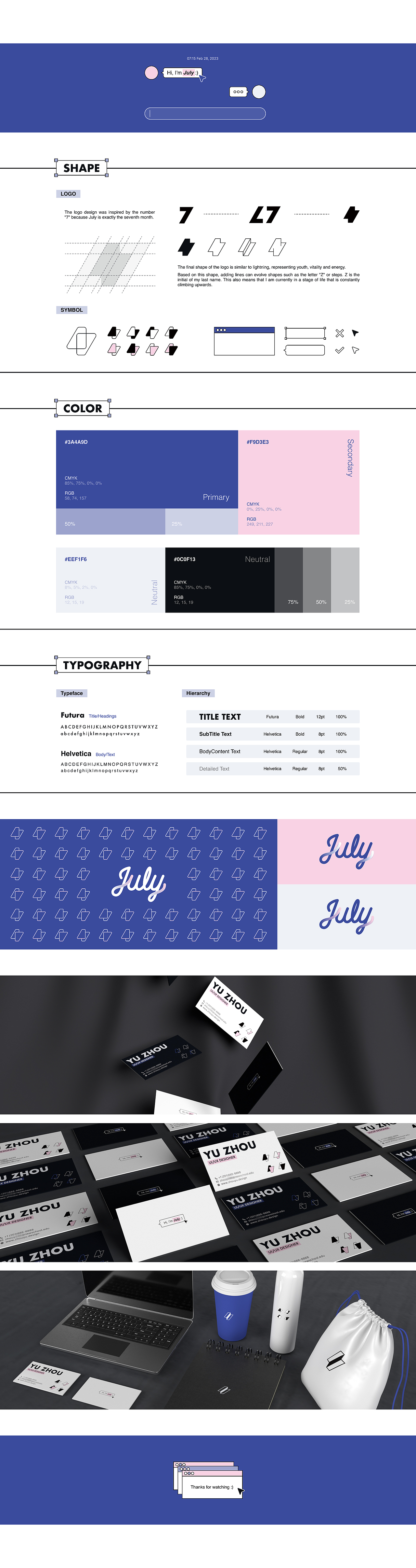个人品牌VI设计｜Personal Branding Visual Identity_未辞Viz-站酷ZCOOL
