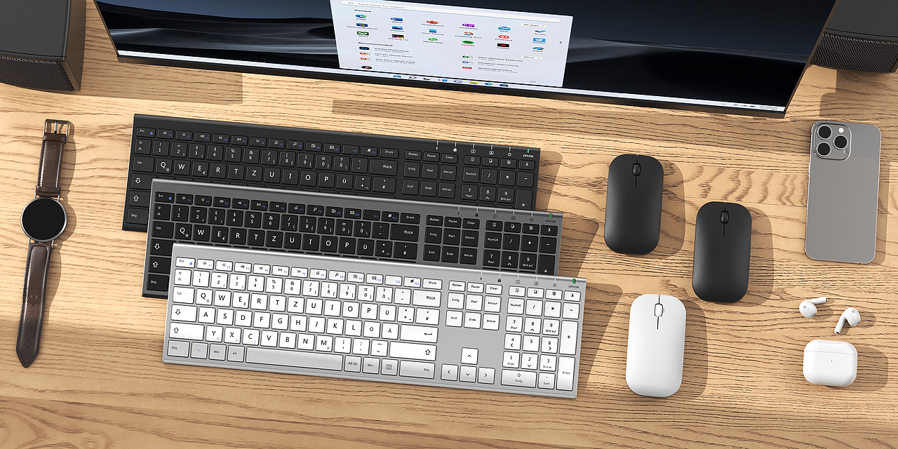 商务办公无线蓝牙键盘（三色款）渲染套图（图ZMzcwNzM2Njg0） - 电商 - 站酷设计师媚儿i原创素材 - 站酷ZCOOL