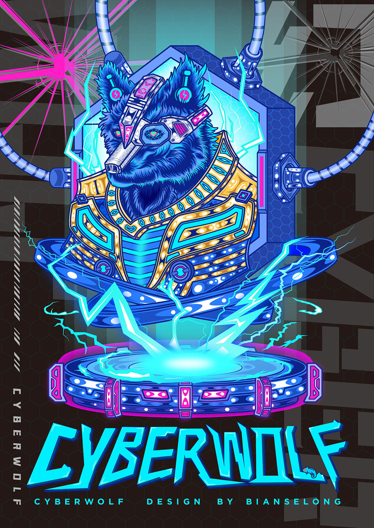 2月份插画作品——赛博朋克风格尝试