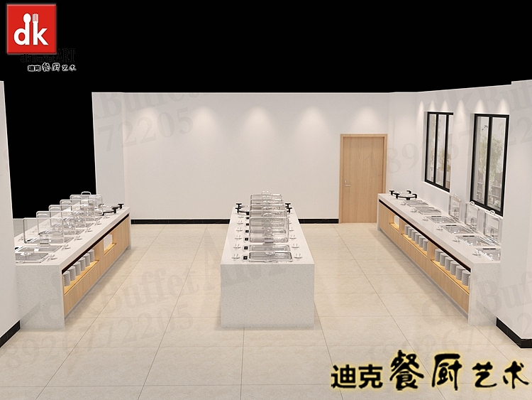 星级酒店自助餐台设计制作 工程厨房设计配套 食堂餐台