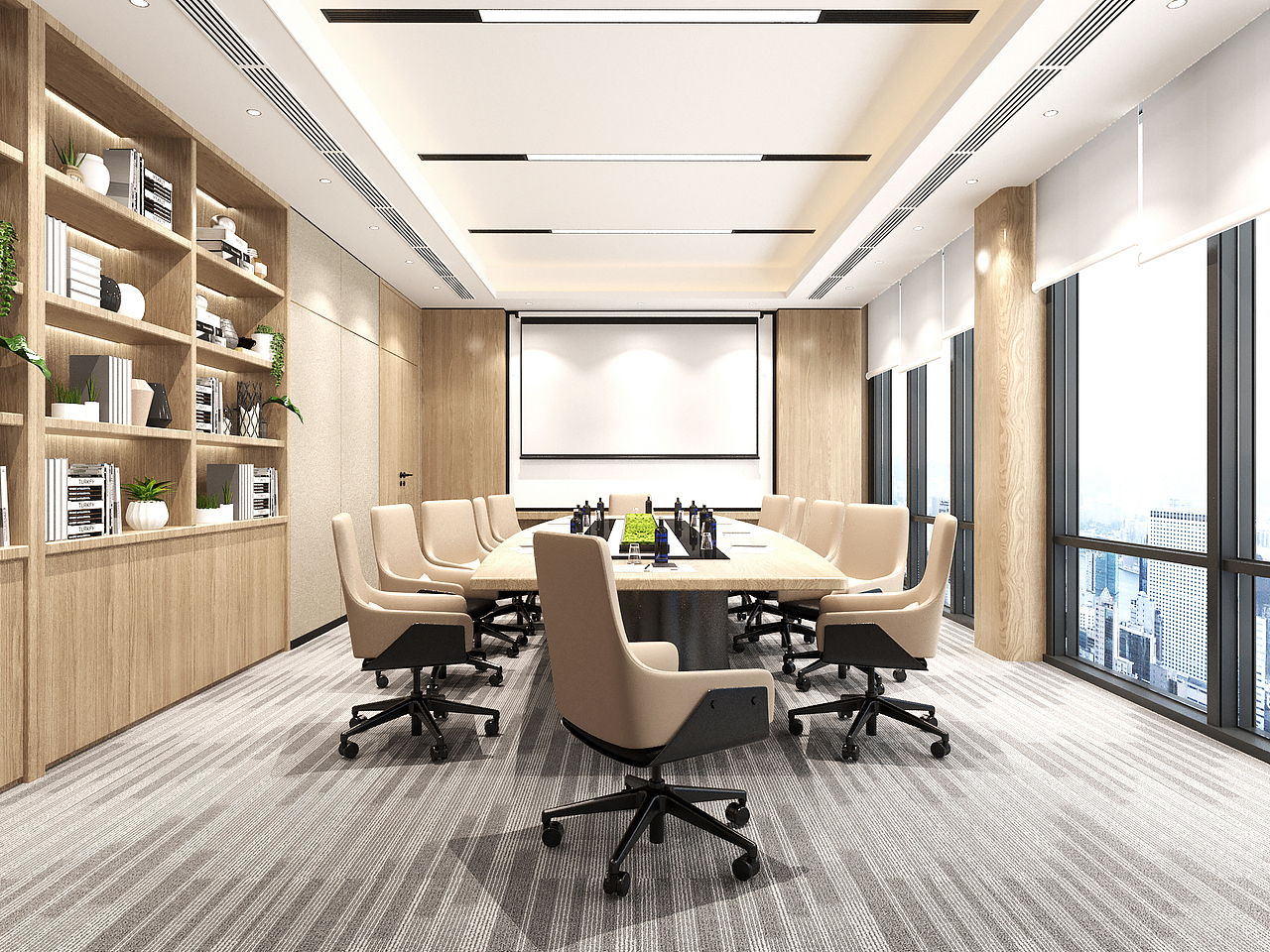 科技风指挥大厅、办公室设计